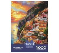 Puzzle 1000 Pezzi Sunset at The Harbor Qualità Premium Seaside Town Intrattenimento Creativo Divertimento Per Adulti Per Adulti E Ragazzi 70x50cm/1000pcs
