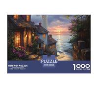 Puzzle 1000 Pezzi Sunset at The Harbor Qualità Premium Seaside Town Intrattenimento Creativo Idea Regalo Uomo E Donna Per Adulti E Ragazzi 38x26cm/1000pcs