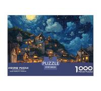 Puzzle 1000 Pezzi Sunset at The Harbor Qualità Premium Seaside Town Puzzle Impegnativo Idea Regalo Uomo E Donna Per Adulti E Ragazzi 38x26cm/1000pcs
