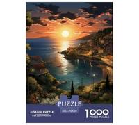 Puzzle 1000 Pezzi Sunset over The Harbour Qualità Premium A Beautiful Town Multicolore Puzzle Al Divertenti Per Uomo E Donna Adulti E Bambini Più Grandi 70x50cm/1000pcs