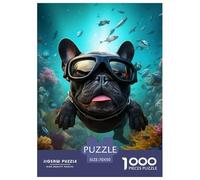 Puzzle 1000 Pezzi Swimming Puppy Qualità Premium Sea Fish Intrattenimento Creativo Puzzle Al Divertenti Per Uomo E Donna Adulti E Bambini Più Grandi 70x50cm/1000pcs