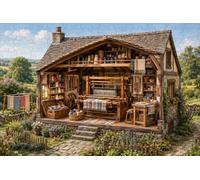 puzzle 1000 pezzi Tessitura con Telaio Tradizionale Legno