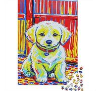 Puzzle 1000 Pezzi The Beagle Frise Crouched on The Ground Looking Ahead, Per Bambini/Adultí - Grandi Dimensioni Relax & Regalo Design 1000pcs (75x50cm)