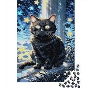 Puzzle 1000 Pezzi The Black Cat Has Been Sitting on The Windowsill All Along, Per Bambini/Adultí - Sfida Difficile Grandi Dimensioni & Regalo 1000pcs (75x50cm)