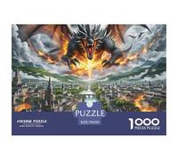 Puzzle 1000 Pezzi The Dragon Qualità Premium Burning City Intrattenimento Creativo Divertimento Per Adulti Regalo Per Adulti E Bambini Da 14 Anni E Più 70x50cm/1000pcs