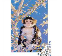 Puzzle 1000 Pezzi The Monkey Is Sitting on A Branch, Per Bambini/Adultí - Grandi Dimensioni Relax & Regalo Design 1000pcs (75x50cm)