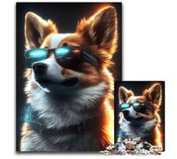 Puzzle 1000 pezzi "The Styler Corgi Dog", puzzle impossibile per adulti, attività per famiglie, rompicapo, arredamento per la casa, regalo di Natale, 50x75cm/19,68x29,52 pollici