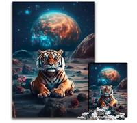 Puzzle 1000 pezzi Tigre su Marte Puzzle difficili per adulti Rompicapo impegnativo per adolescenti, Divertimento per serate di gioco in famiglia 50x75cm / 19,68x29,52 pollici
