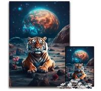 Puzzle 1000 pezzi Tigre su Marte Puzzle impossibile per adulti Attività per famiglie, rompicapo, arredamento per la casa, regalo di Natale 26X38cm / 10,23x14,96 pollici