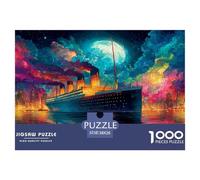 Puzzle 1000 Pezzi Titanic | Puzzle 1000 Pezzi Per Adulti | Vintage Ship Regalo | Regali Natale | Intrattenimento Creativo 38x26cm/1000pcs