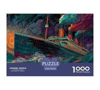 Puzzle 1000 Pezzi Titanic | Puzzle 1000 Pezzi Per Famiglie E Adulti | Vintage Ship Regalo Adulti | Regali Natale | Intrattenimento 70x50cm/1000pcs