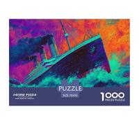Puzzle 1000 Pezzi Titanic | Puzzle 1000 Pezzi Per Famiglie | Vintage Ship Regalo Adulti | Regali Natale | Intrattenimento Creativo 70x50cm/1000pcs