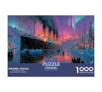 Puzzle 1000 Pezzi Titanic | Puzzle 1000 Pezzi Per Famiglie | Vintage Ship Regalo Adulti | Regali Natale | Intrattenimento Creativo 38x26cm/1000pcs