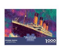 Puzzle 1000 Pezzi Titanic | Puzzle Famigliare | Vintage Ship 38x26cm/1000pcs | Regalo Adulti | Regali Natale | Regali Per Donne E Uomini
