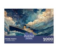 Puzzle 1000 Pezzi Titanic | Puzzle Per Adulti E Famiglie | Vintage Ship 1000 Pezzi | Regalo Adulti | Regali Natale 38x26cm/1000pcs