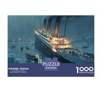 Puzzle 1000 Pezzi Titanic | Vintage Ship Rompicapo Adulti E Bambini | Divertimento Familiare | Regalo 14+ Anni 38x26cm/1000pcs