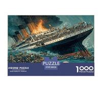 Puzzle 1000 Pezzi Titanic | Vintage Ship Rompicapo Familiare | Adulti E Bambini Da 14 Anni | Regalo 38x26cm/1000pcs