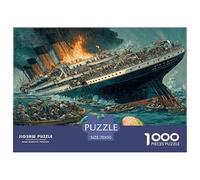 Puzzle 1000 Pezzi Titanic | Vintage Ship Rompicapo Per Adulti E Bambini Con Intrattenimento Creativo | Regalo Per Adulti E Bambini Da 14 Anni E Più 70x50cm/1000pcs