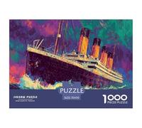 Puzzle 1000 Pezzi Titanic | Vintage Ship Rompicapo Per Adulti E Bambini | Divertimento Familiare | Regalo Da 14 Anni In Su 70x50cm/1000pcs