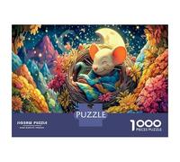 Puzzle 1000 Pezzi Topi Romantici, 38x26 cm, dai 14 anni in su, Coppia di Topi Affettuosi Puzzle Decorativo e Difficile per Uomini e Donne
