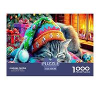 Puzzle 1000 Pezzi Topo Dormiente per Adulti e Bambini | Topo in Campo di Puffi Stellato, Estremamente Difficile, Idea Regalo, 70x50cm