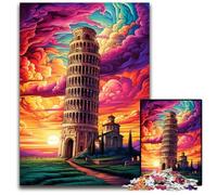 Puzzle 1000 pezzi Torre pendente di Pisa Italia Puzzle interattivo Gioco per famiglie fai da te Decorazione per la casa Sfida mentale Regalo 1000 pezzi (75x50 cm)