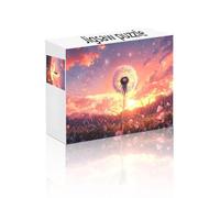 Puzzle 1000 Pezzi Tramonto, Giochi Educativi Giochi di Puzzle Dente Leone, Decorazione della Casa, Qualità Premium Arti Mestieri, Divertimento per Casa Adulti Regalo Creativi 10 Anni Maschio N-6