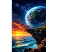 Puzzle 1000 Pezzi Tramonto Nello Spazio Oceano Gioco Educativo Sfida Impossibile Divertente Adatto Come Decorazione da Parete e Regalo Puzzle Classici 1000 Pezzi 75 x 50 cm