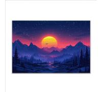 Puzzle 1000 Pezzi Tramonto Paesaggio Puzzle Grandi Dimensioni per Adulti 75 x 50cm, Adulti Difficili Impossible Giochi, Rilassamento e Intelligence, Jigsaw Personalizzato per Maschio e Femmina I-9