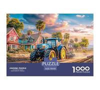 Puzzle 1000 pezzi Trattore nel Lavoro dei Campi, Paesaggio Rurale, per Adulti, Estremamente Difficile, Decorazione Parete, Regalo, 70x50cm