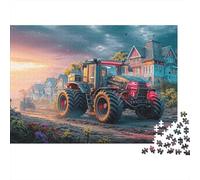 Puzzle 1000 pezzi Trattore su strada sterrata, cartone oftense, molto difficile, stile fantasy, relax, 52x38cm