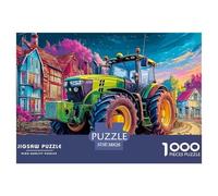 Puzzle 1000 pezzi Trattore sulla Strada Bianca per Adulti & Bambini, Stile Digitale Vivace, Gioco Famiglia Emozionante, Gioco Educativo, Sfida, 38x26cm