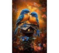 Puzzle 1000 Pezzi Uccelli Fioriti, Puzzle Impossibili Gioco Educativo Sviluppa Pazienza e Destrezza, Lettere sul Retro Facile Montaggio, Regalo per Uomini Donne e Anziani 75 x 50 cm