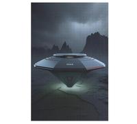 Puzzle 1000 Pezzi UFO Per Adulti E Bambini Puzzles Con Tavola Di Legno Decorazione Della Famiglia 78×53cm