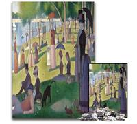 Puzzle 1000 pezzi Una domenica sulla Grande Jatte Puzzle impossibili per adulti per la decorazione della casa Natale e Capodanno per adolescenti 1000 pezzi (38x26 cm)