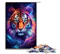 Puzzle 1000 pezzi Una tigre che emerge dalla luce per adulti gioco educativo in legno giocattolo da sfida 75x50 cm