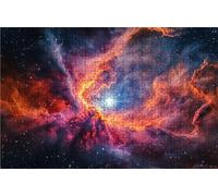 Puzzle 1000 Pezzi Universo Puzzle 1000 Pezzi Legno per Adulti Cielo Stellato, Splendidamente Confezionato in Una Scatola di Cartone, Borsa Rete Portabilità per Regalo Donna 75 x 50cm RXPT-2619