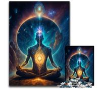 Puzzle 1000 pezzi Universo Zen Esoterico in legno per adulti, adolescenti, coppie e amici per compleanni e Natale, 50x75cm/19,68x29,52 pollici