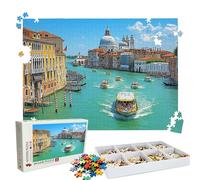 Puzzle 1000 Pezzi Venezia Barca, Puzzle 1000 Pièces Challenge Impossible, Puzzles 75x50 cm Taglia Grande Adulti, Giochi Educativo per Famiglie, Regalo Puzzles Classici, Decorazioni Casa W3H-325
