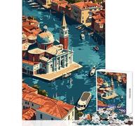 Puzzle 1000 pezzi Venezia dall'alto giocattoli antistress regali per donne e uomini gioco rompicapo collezione di artisti belle arti dimensioni 50x75cm