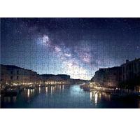 Puzzle 1000 Pezzi, Venezia Puzzle 1000 Pezzi per Adulti, Giochi di Puzzles Cielo Stellato Legno per Tutta la Famiglia, DIY Puzzles per Quadri Moderni Soggiorno Regalo Donna Uomo 75 x 50 CM RXPT-1420