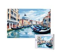 Puzzle 1000 Pezzi Venezia Puzzle Barca Grandi Dimensioni per Adulti Con Scatola di Imballaggio e Immagini di Riferimento, Divertenti Giochi per Tutta la Famiglia, Come Regalo per Amici e Amanti 2T-5