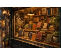 puzzle 1000 pezzi Vetrina Libreria Vintage Legno