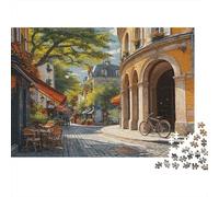 Puzzle 1000 Pezzi Via Tranquilla Città Soleggiata Cartone Alta Qualità per Uomini e Donne Antistress 70x50cm
