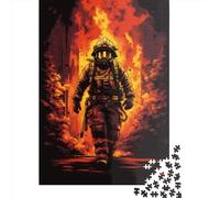 Puzzle 1000 Pezzi Vigile del Fuoco Fiamma Puzzle Puzzle Adulti Adolescenti Difficoltà Puzzle Creativo Jigsaw Giocattoli educativi Gioco Decorazione della Famiglia 1000 Pezzi (75x50 cm)