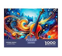 Puzzle 1000 Pezzi Violin Music Qualità Premium Note Multicolore Idea Regalo Uomo E Donna Perfetto Per Appassionati Di Puzzle Esperti 70x50cm/1000pcs