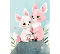 Puzzle 1000 Pezzi, Volpe dei cartoni animati, Paesaggi Puzzle Giochi Rilassamento e Intelligence, Puzzle per Gioco Familiare, Regalo per Amore e Amico