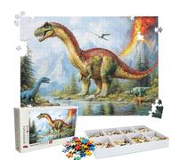 Puzzle 1000 Pezzi vulcano Dinosauri(2), Puzzle 1000 Pièces Challenge Impossible, Puzzles 75x50 cm Taglia Grande Adulti, Giochi Educativo per Famiglie, Puzzles Classici, Decorazioni Casa W3H-980