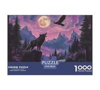 Puzzle 1000 Pezzi Wolf Qualità Premium Under The Moon Intrattenimento Creativo Puzzle Al Divertenti Per Uomo E Donna Adulti E Bambini Più Grandi 38x26cm/1000pcs
