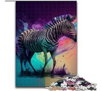 Puzzle 1000 pezzi Zebra Fantasy in legno, per adolescenti e ragazzi, ideale come regalo di compleanno e di festa, 50x75cm Natale o compleanni